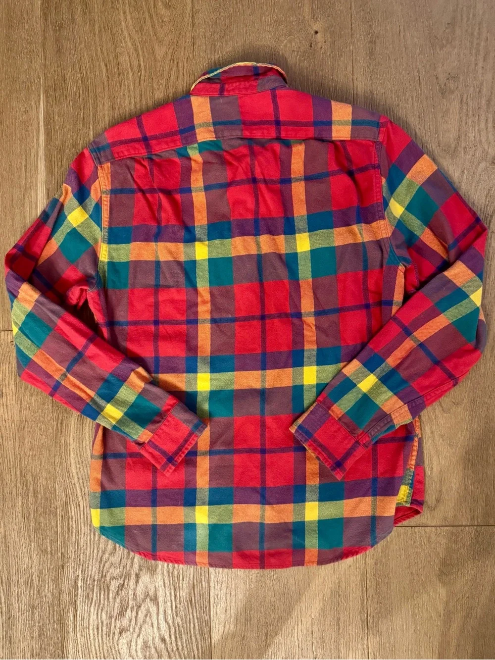J.Crew Midweight Flannel Workshirt in Debbie Red Green Plaid